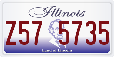 IL license plate Z575735