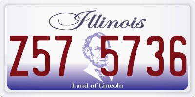 IL license plate Z575736