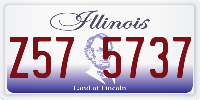 IL license plate Z575737