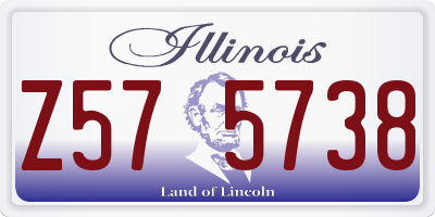 IL license plate Z575738
