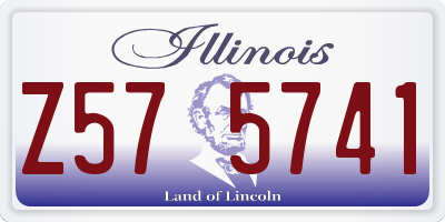 IL license plate Z575741