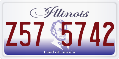 IL license plate Z575742