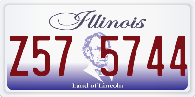 IL license plate Z575744