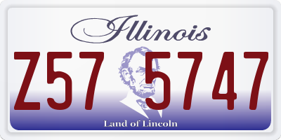 IL license plate Z575747