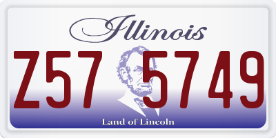 IL license plate Z575749