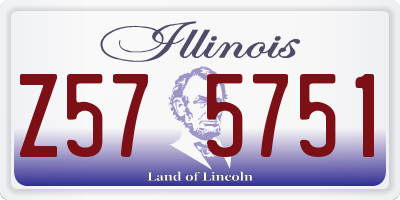 IL license plate Z575751
