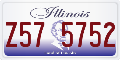 IL license plate Z575752