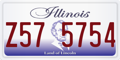 IL license plate Z575754