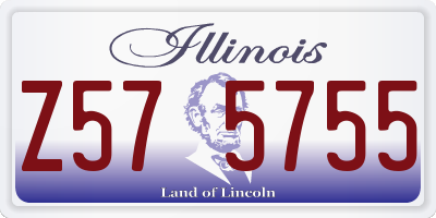 IL license plate Z575755