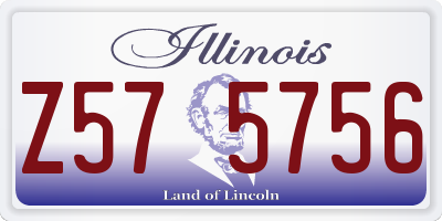 IL license plate Z575756