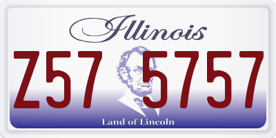 IL license plate Z575757
