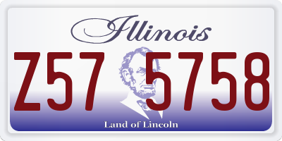 IL license plate Z575758