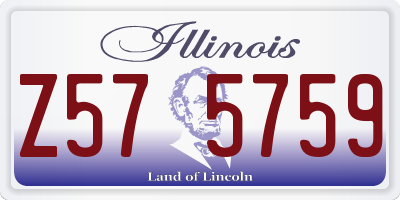 IL license plate Z575759