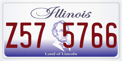 IL license plate Z575766