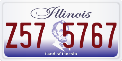 IL license plate Z575767
