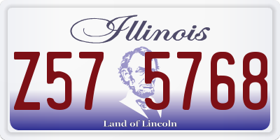 IL license plate Z575768