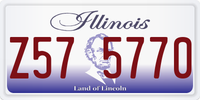 IL license plate Z575770