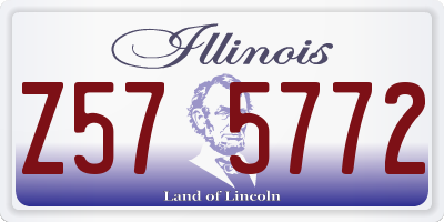 IL license plate Z575772