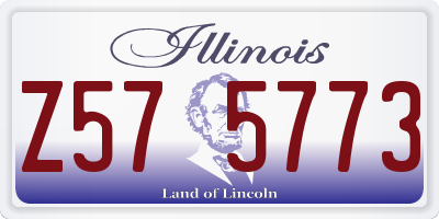 IL license plate Z575773