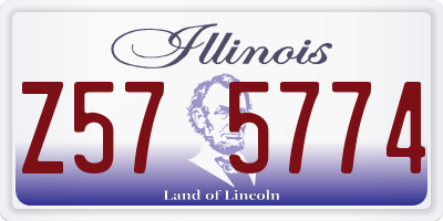 IL license plate Z575774