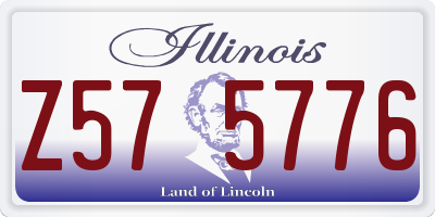 IL license plate Z575776