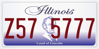 IL license plate Z575777