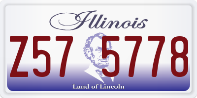 IL license plate Z575778