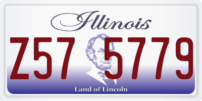 IL license plate Z575779