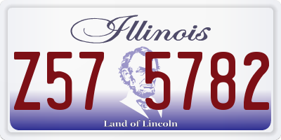 IL license plate Z575782
