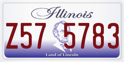 IL license plate Z575783