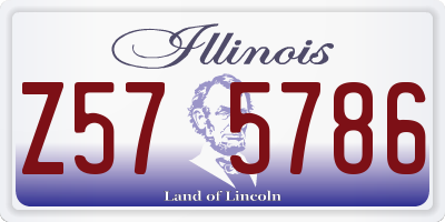 IL license plate Z575786