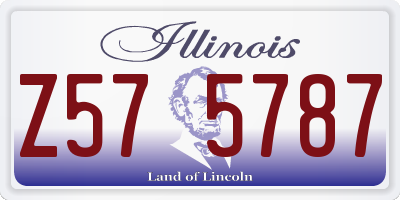 IL license plate Z575787