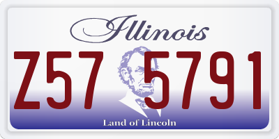 IL license plate Z575791