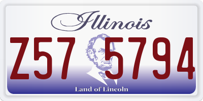 IL license plate Z575794