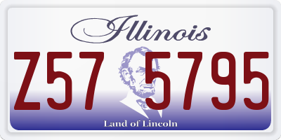 IL license plate Z575795