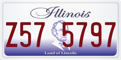 IL license plate Z575797