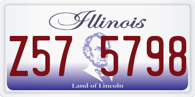 IL license plate Z575798