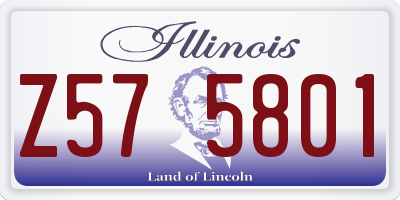 IL license plate Z575801
