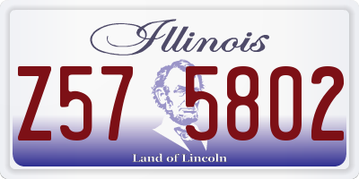 IL license plate Z575802
