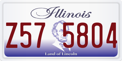 IL license plate Z575804