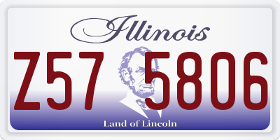 IL license plate Z575806