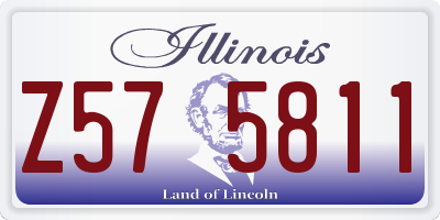 IL license plate Z575811