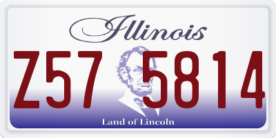 IL license plate Z575814