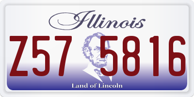 IL license plate Z575816