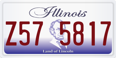 IL license plate Z575817
