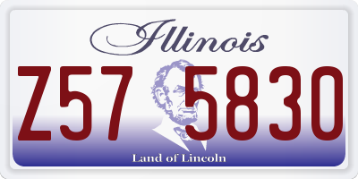 IL license plate Z575830