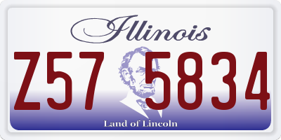 IL license plate Z575834