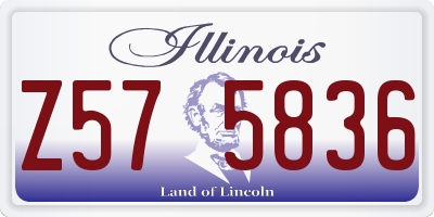 IL license plate Z575836