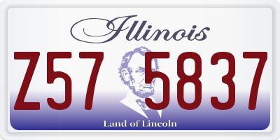 IL license plate Z575837