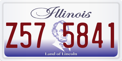 IL license plate Z575841